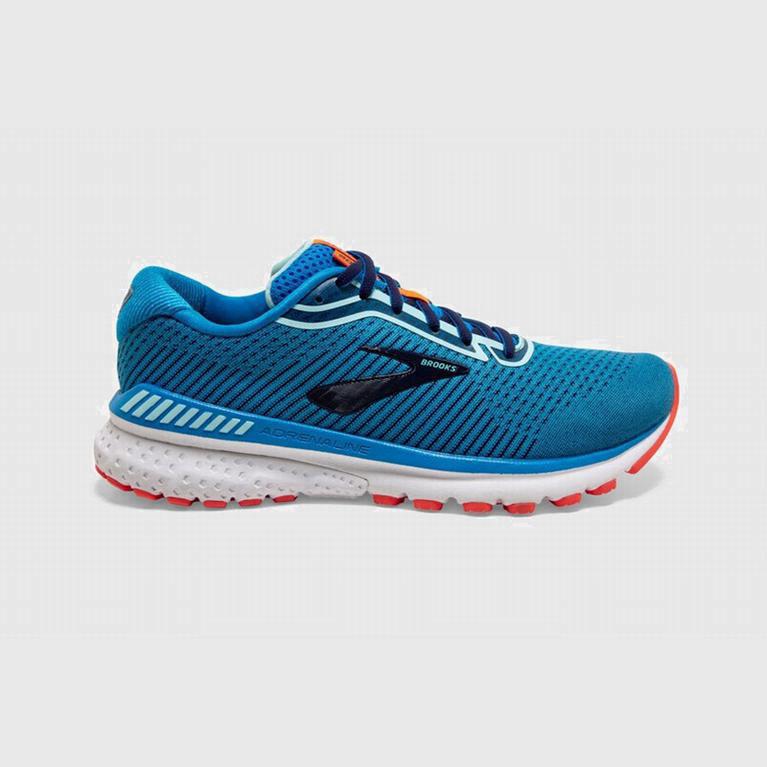 Brooks Adrenaline Gts 20 Womens Road Running Shoes - Coral/Blue/Navy - Philippines (018475RZV)